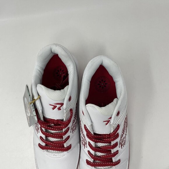 Ringor Flite Spikes Softball Metal‎ Cleats Womens 8.5 Rising Tide White Red New - Picture 4 of 9